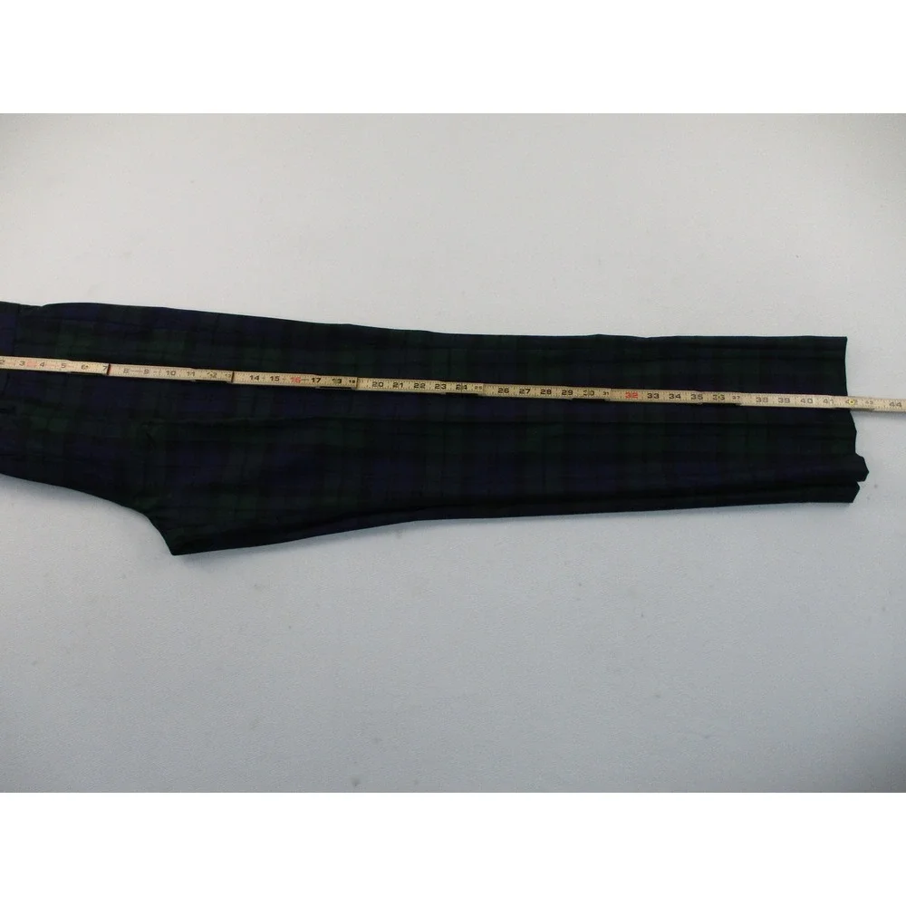 J. Crew Trousers Men 33x32 Blue Green Black Watch Plaid Slim Fit